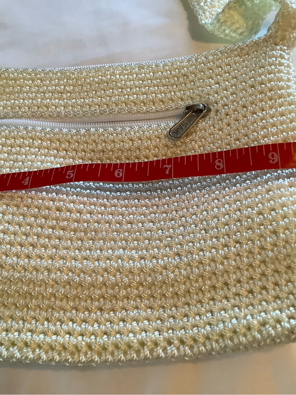 The Sak White Woven Shoulder Bag with Front Zip - Picture 5 of 7